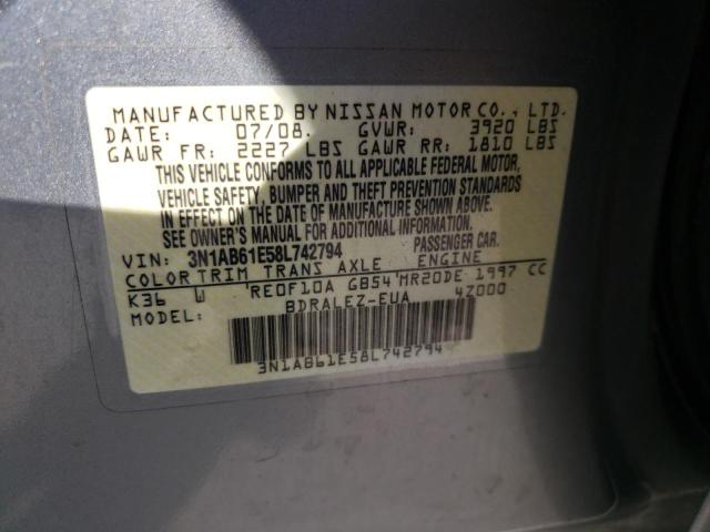 Photo 11 VIN: 3N1AB61E58L742794 - NISSAN SENTRA 