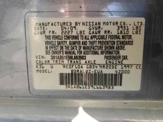 Photo 11 VIN: 3N1AB61E59L663983 - NISSAN SENTRA 