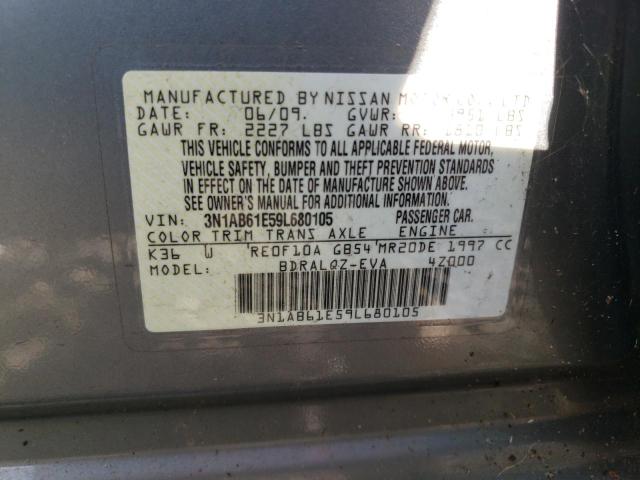 Photo 12 VIN: 3N1AB61E59L680105 - NISSAN SENTRA 