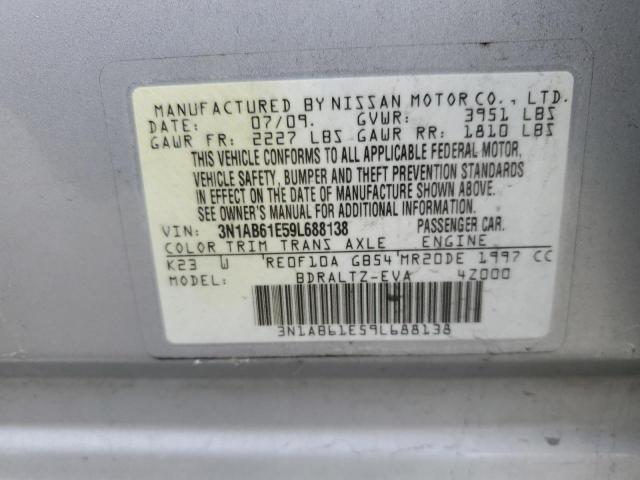 Photo 12 VIN: 3N1AB61E59L688138 - NISSAN SENTRA 