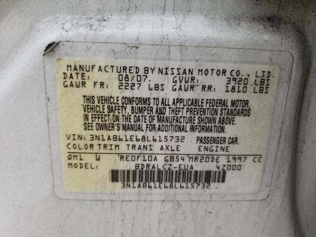 Photo 11 VIN: 3N1AB61E68L615732 - NISSAN SENTRA 