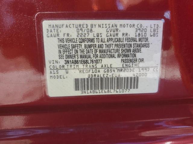 Photo 11 VIN: 3N1AB61E68L761077 - NISSAN SENTRA 2.0 