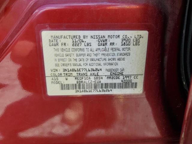 Photo 11 VIN: 3N1AB61E77L636264 - NISSAN SENTRA 