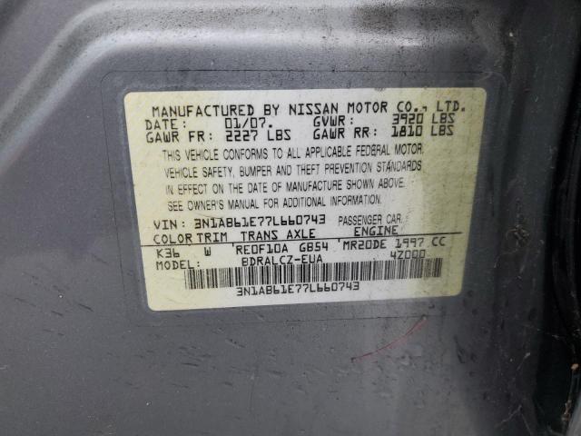 Photo 11 VIN: 3N1AB61E77L660743 - NISSAN SENTRA 