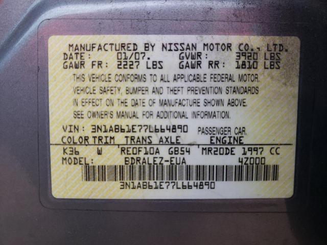 Photo 12 VIN: 3N1AB61E77L664890 - NISSAN SENTRA 