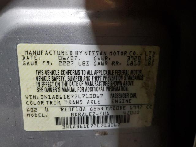 Photo 12 VIN: 3N1AB61E77L713067 - NISSAN SENTRA 2.0 