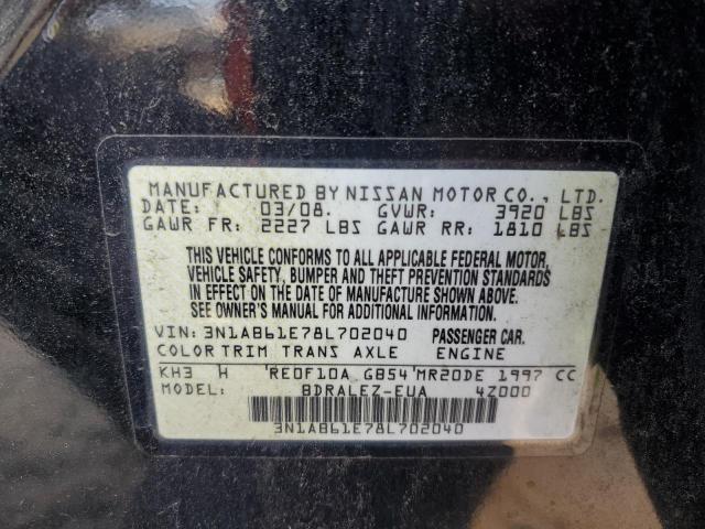 Photo 11 VIN: 3N1AB61E78L702040 - NISSAN SENTRA 2.0 