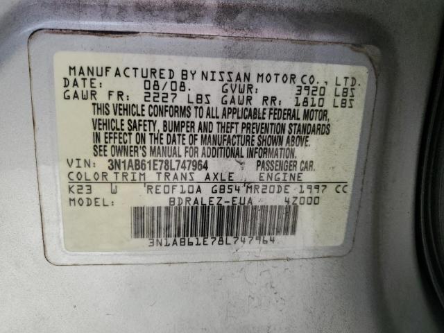 Photo 11 VIN: 3N1AB61E78L747964 - NISSAN SENTRA 