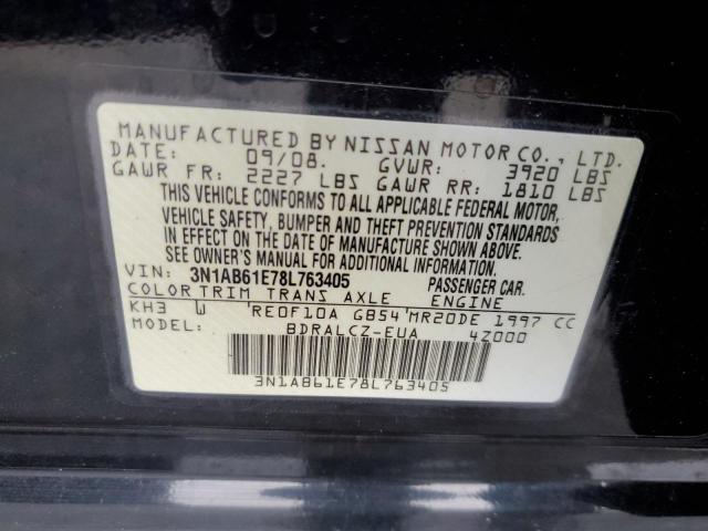 Photo 11 VIN: 3N1AB61E78L763405 - NISSAN SENTRA 2.0 