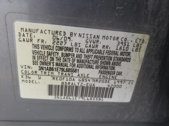 Photo 11 VIN: 3N1AB61E79L685581 - NISSAN SENTRA 2.0 