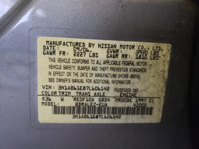 Photo 11 VIN: 3N1AB61E87L606142 - NISSAN SENTRA 