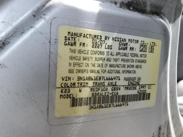 Photo 11 VIN: 3N1AB61E87L666471 - NISSAN SENTRA 2.0 