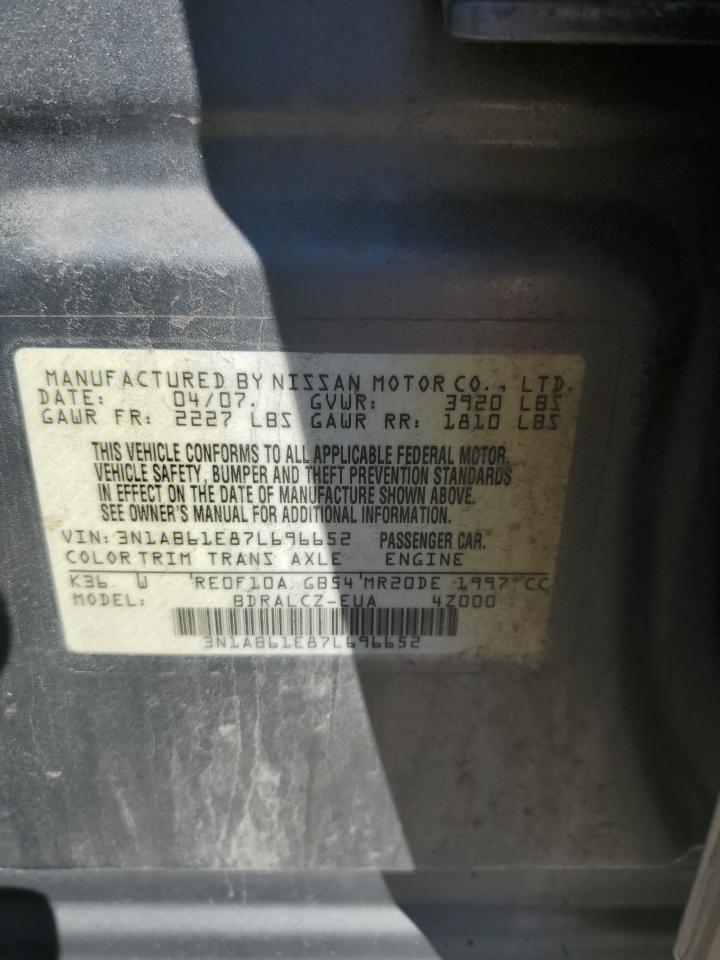 Photo 11 VIN: 3N1AB61E87L696652 - NISSAN SENTRA 