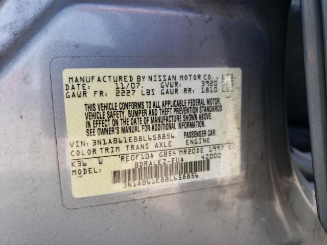 Photo 12 VIN: 3N1AB61E88L658856 - NISSAN SENTRA 2.0 