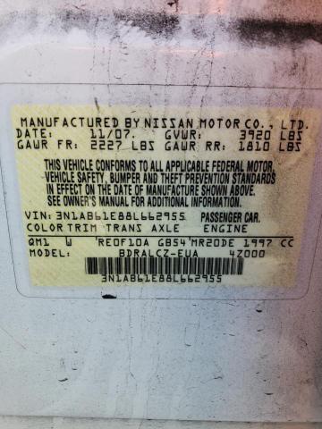 Photo 11 VIN: 3N1AB61E88L662955 - NISSAN SENTRA 