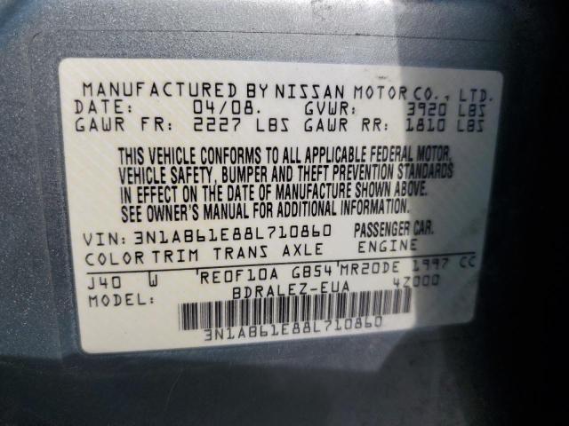 Photo 12 VIN: 3N1AB61E88L710860 - NISSAN SENTRA 2.0 