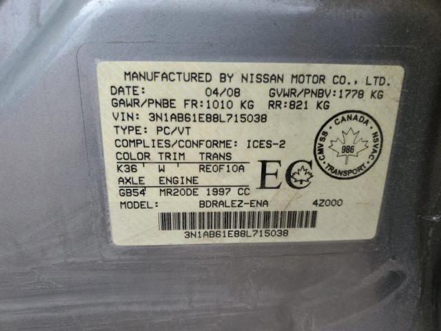 Photo 11 VIN: 3N1AB61E88L715038 - NISSAN SENTRA 2.0 