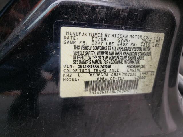 Photo 12 VIN: 3N1AB61E88L740490 - NISSAN SENTRA 