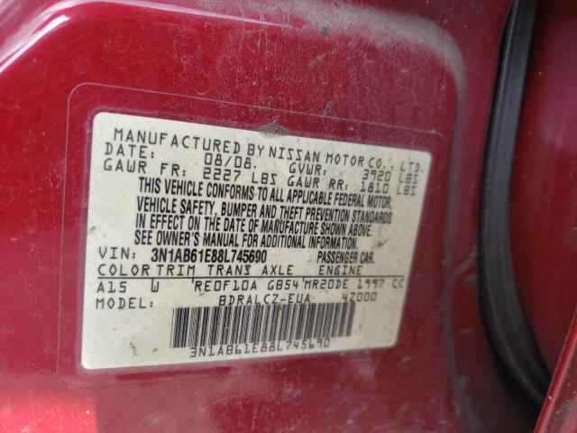 Photo 12 VIN: 3N1AB61E88L745690 - NISSAN SENTRA 