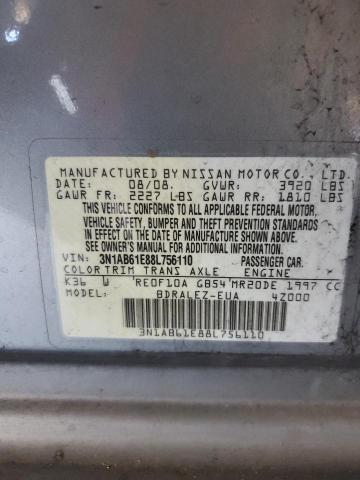 Photo 11 VIN: 3N1AB61E88L756110 - NISSAN SENTRA 