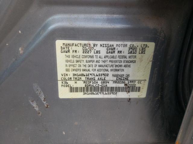 Photo 11 VIN: 3N1AB61E97L655902 - NISSAN SENTRA 