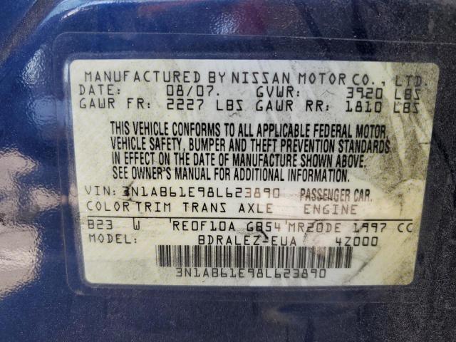 Photo 11 VIN: 3N1AB61E98L623890 - NISSAN SENTRA 2.0 