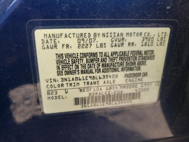 Photo 11 VIN: 3N1AB61E98L635408 - NISSAN SENTRA 