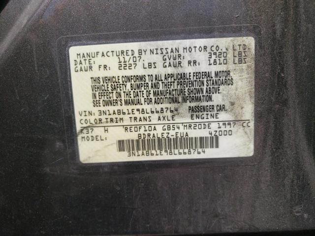 Photo 11 VIN: 3N1AB61E98L668764 - NISSAN SENTRA 