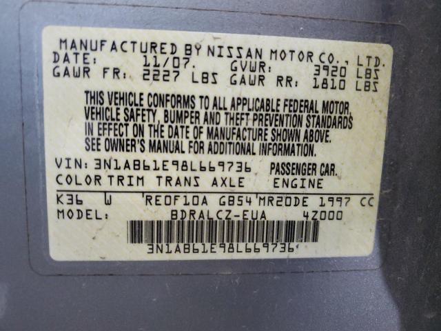 Photo 11 VIN: 3N1AB61E98L669736 - NISSAN SENTRA 2.0 