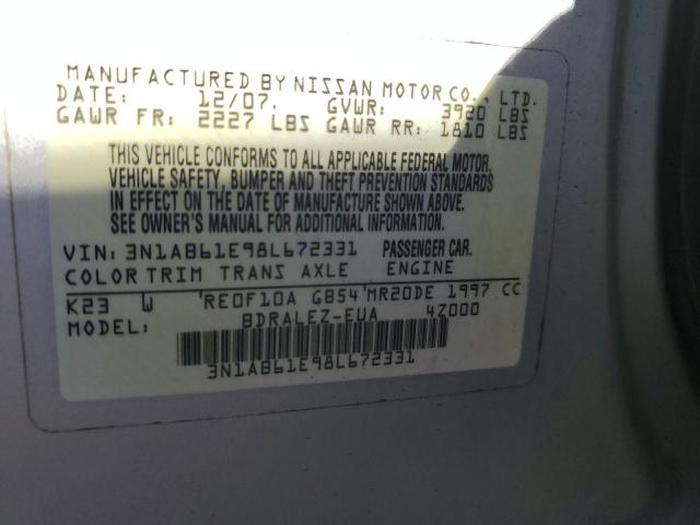 Photo 12 VIN: 3N1AB61E98L672331 - NISSAN SENTRA 2.0 