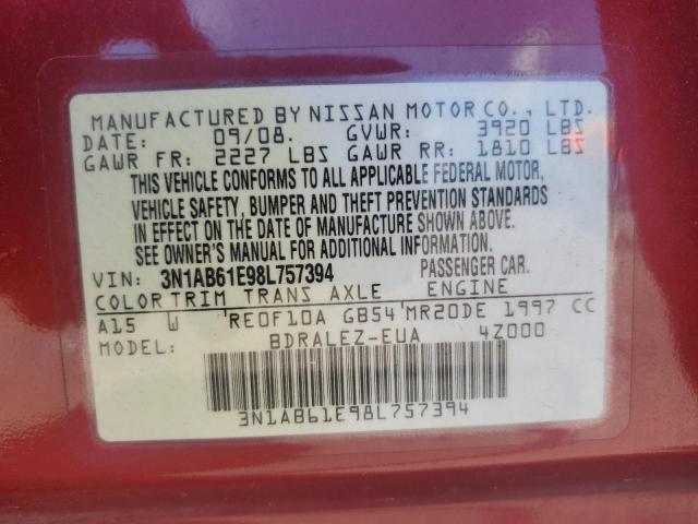 Photo 11 VIN: 3N1AB61E98L757394 - NISSAN SENTRA 