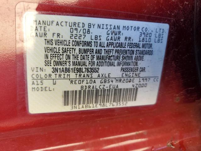 Photo 11 VIN: 3N1AB61E98L763552 - NISSAN SENTRA 