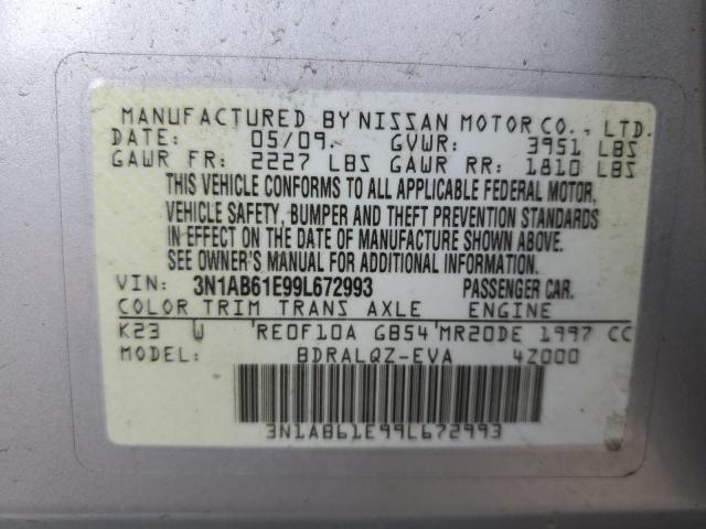 Photo 11 VIN: 3N1AB61E99L672993 - NISSAN SENTRA 