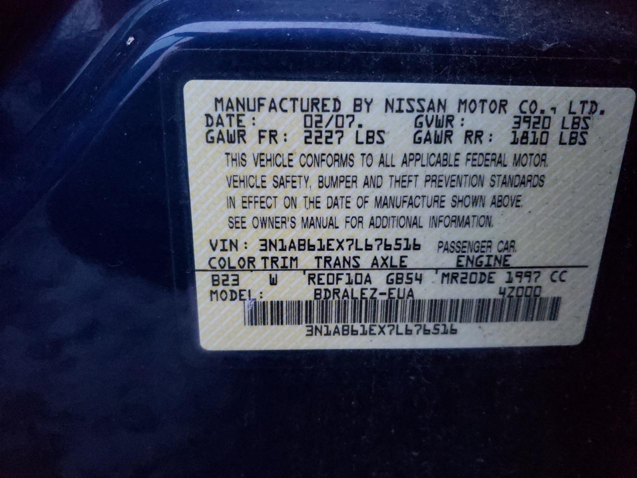 Photo 11 VIN: 3N1AB61EX7L676516 - NISSAN SENTRA 