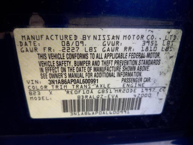 Photo 9 VIN: 3N1AB6AP0AL600991 - NISSAN SENTRA 