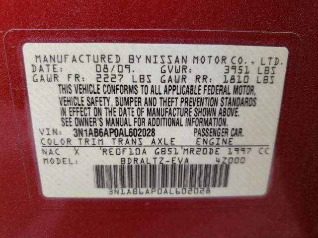 Photo 9 VIN: 3N1AB6AP0AL602028 - NISSAN SENTRA 