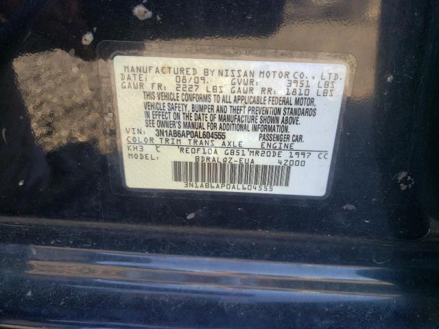 Photo 9 VIN: 3N1AB6AP0AL604555 - NISSAN SENTRA 