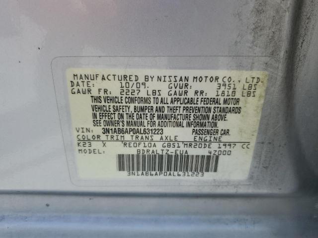 Photo 12 VIN: 3N1AB6AP0AL631223 - NISSAN SENTRA 