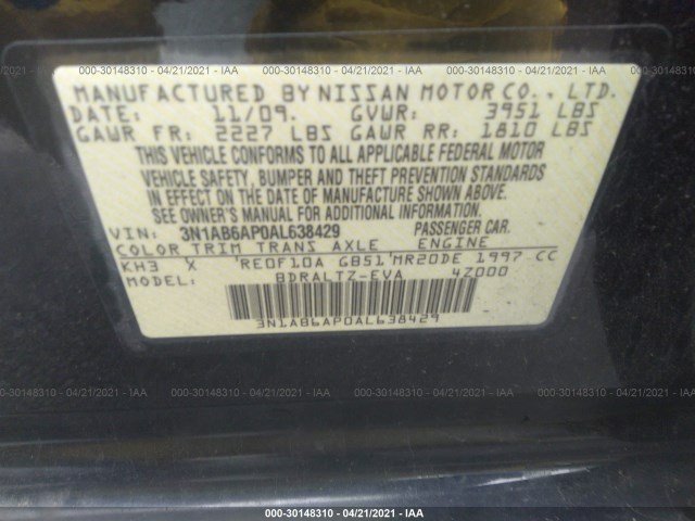 Photo 8 VIN: 3N1AB6AP0AL638429 - NISSAN SENTRA 