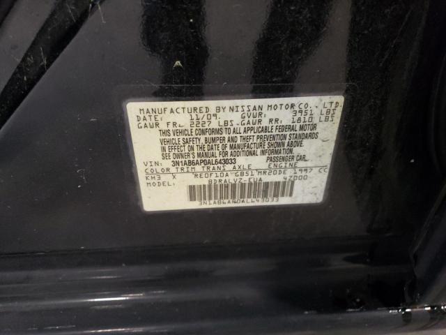 Photo 12 VIN: 3N1AB6AP0AL643033 - NISSAN SENTRA BAS 