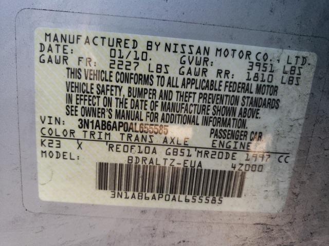 Photo 9 VIN: 3N1AB6AP0AL655585 - NISSAN SENTRA 