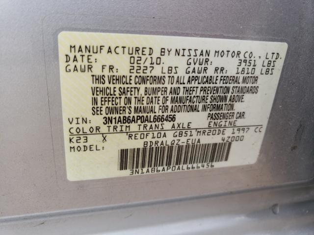 Photo 9 VIN: 3N1AB6AP0AL666456 - NISSAN SENTRA BAS 