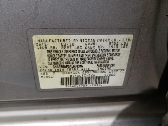 Photo 9 VIN: 3N1AB6AP0AL678316 - NISSAN SENTRA 