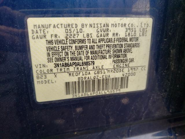 Photo 9 VIN: 3N1AB6AP0AL698579 - NISSAN SENTRA 2.0 