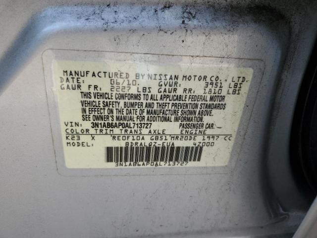 Photo 11 VIN: 3N1AB6AP0AL713727 - NISSAN SENTRA 