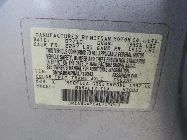 Photo 11 VIN: 3N1AB6AP0AL719043 - NISSAN SENTRA 2.0 