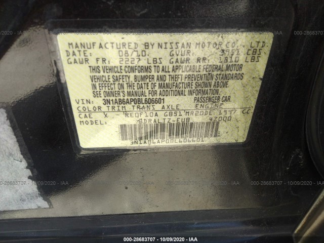 Photo 8 VIN: 3N1AB6AP0BL606601 - NISSAN SENTRA 