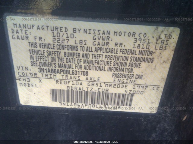 Photo 8 VIN: 3N1AB6AP0BL631708 - NISSAN SENTRA 