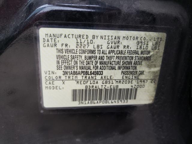 Photo 9 VIN: 3N1AB6AP0BL645933 - NISSAN SENTRA 2.0 