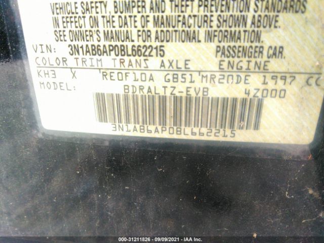 Photo 8 VIN: 3N1AB6AP0BL662215 - NISSAN SENTRA 